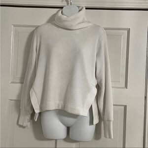 Athleta Double Cozy Karma Funnel Neck‎ White Sweater Super Soft